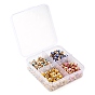 200pcs 4 perles d'émail en alliage de couleurs, Colonne avec mauvais œil, or et de lumière