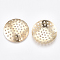 Dedo de hierro anillo / tamiz broche hallazgos, ajustes de disco perforados, sin níquel