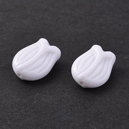 Perles acryliques opaques, tulipe