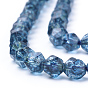 Naturelles cristal de quartz brins de perles, étoiles coupées perles rondes, facette, teint