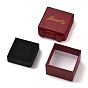 Square & Word Jewelry Cardboard Jewelry Boxes, with Bowknot & Sponge, for Earring, Ring, Necklace and Bracelets Gifts Packaging