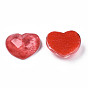 Transparent Resin Cabochons, Water Ripple, Heart