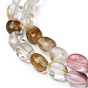 Synthétique Tigerskin perles de verre brins, ovale