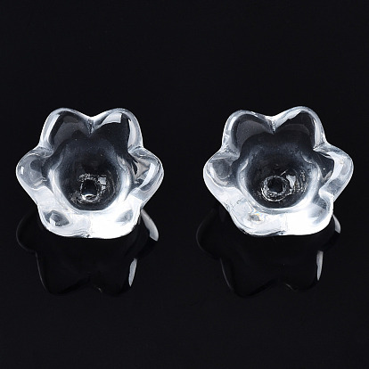 Transparent Glass Beads, Flower