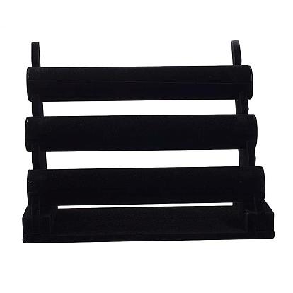 Combinados soportes de exhibición de la joyería t pulsera de la barra, negro, 325x190x275 mm