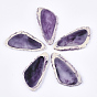 Half Drilled Resin Beads, For Big Pendants Making, Imitation Agate Slices, Triangle