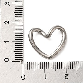 304 Stainless Steel Linking Rings, Heart
