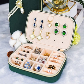 Boîte en velours, organisateur de bijoux, pour les colliers, Anneaux, boucles d'oreilles et pendentifs, rectangle