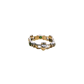 925 стерлингового серебра кольца перста, кольцо Клэдда с короной в форме сердца