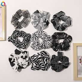 Animal Print Hair Accessories for Women - Unique Cow Zebra Leopard Headbands and Ponytail Holders
