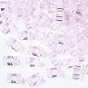2-Hole Transparent Glass Seed Beads, Rectangle