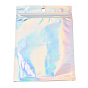 Bolsas láser de plástico con cierre de cremallera rectangular, bolsas resellables