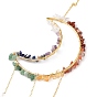 Crystal Chandelier Glass Teardrop Pendant Decorations, Hanging Sun Catchers, with Gemstone Chips Beads, Moon