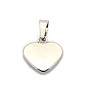 Colgantes del corazón en blanco moda 304 de acero inoxidable para el día de San Valentín, 17x17x3.5 mm, agujero: 8x4 mm