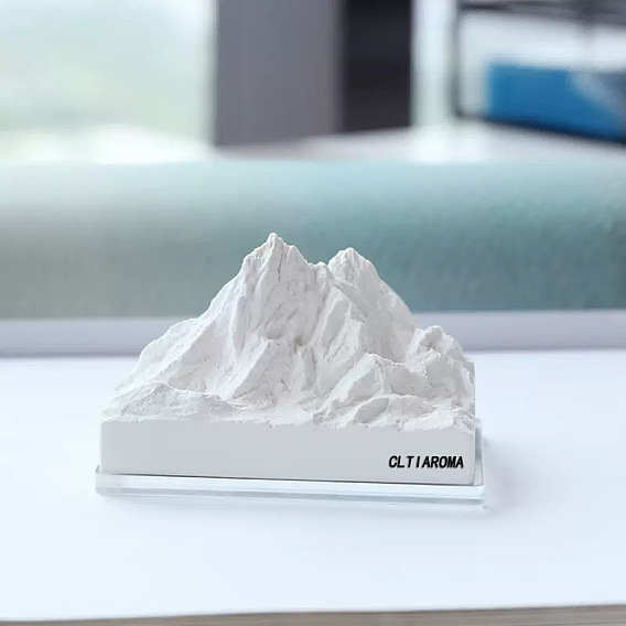 Gesso alpes nieve montaña estatua adornos, Piedra difusora de aceites esenciales de aromaterapia., Para la decoración del coche del dormitorio del hogar.