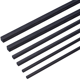 Olycraft 6Pcs 3 Style Carbon Fiber Solid Dowel Rods, Glossy Surface Sand Table Making Accessory, for RC Airplane Lights Rack Sports Equipment