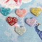 Diamond Painting Magnet Cover Holders, Resin Locator, with Glitter PowderPositioning Tools, Heart