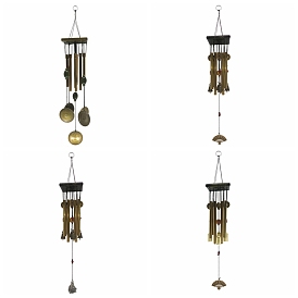 Carillons éoliens en bois, avec accessoires alliés et fer, pour la décoration