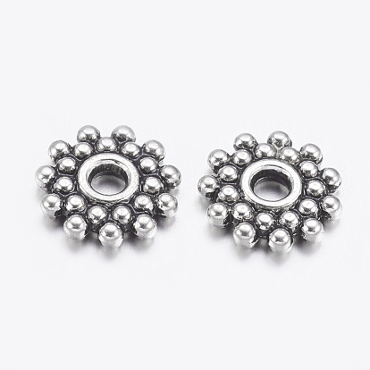 Gear Tibetan Silver Spacer Beads, Lead Free & Nickel Free & Cadmium Free