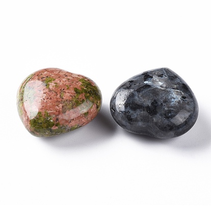 Piedra preciosa natural, corazón amor piedra, piedra de palma de bolsillo para el equilibrio de reiki