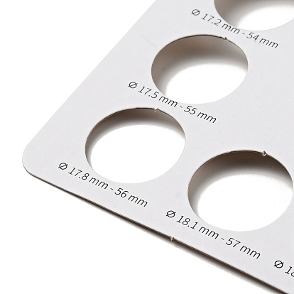 Paper Finger Ring Measuring Cards, EU Ring Size Card, Rectangle