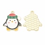 Подвески из эмали и сплава, рождественский пингвин, красочный