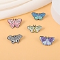 Butterfly with Word Enamel Pin, Electrophoresis Black Plated Alloy Badge for Corsages Scarf Clothes