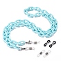 Eyeglasses Chains, Neck Strap for Eyeglasses, with Opaque Acrylic Cable Chains, 304 Stainless Steel Lobster Claw Clasps and Rubber Loop Ends