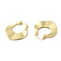 Brass Chunky Twist Rhombus Hoop Earrings for Women, Lead Free & Cadmium Free