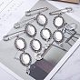 DIY Brooch Making, with Iron Brooch Findings, Tibetan Style Alloy Pendants, 304 Stainless Steel Jump Rings and Transparent Oval Glass Cabochons