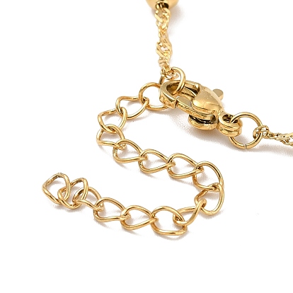 304 collier chaîne singapour en acier inoxydable avec perles pour hommes femmes