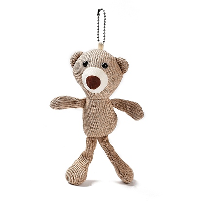 Dibujos animados pp algodón felpa simulación suave peluche juguete oso colgantes decoraciones, regalo para niñas y niños
