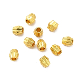 Rack Plating Brass Beads, Long-Lasting Plated, Bicone