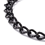304 Stainless Steel Curb Chain Necklace with Toggle Clasps for Women