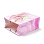 4 colores bolsas de regalo de papel de amor del día de San Valentín, bolsas de compras rectangulares, bolsas de regalo de boda con asas, color mezclado