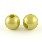 ABS Plastic Imitation Pearl Beads, Large Hole Beads, Rondelle, 20x18mm, Hole: 7mm, about 140pcs/500g