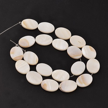 Brins de perles de coquille de mer de forme mixte naturelle, 8~20x8~15x3mm, Trou: 1mm, environ 15 pouces ~ 15.7 pouces