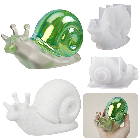 DIY Silicone Display Decoration Molds, Resin Casting Molds, 3D Snail