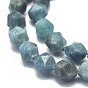 Natural Apatite Beads Strands, Faceted, Round, Star Cut Round Beads