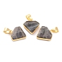 Природные смешанные подвески драгоценных камней, с фурнитурой позолоченной латунной, алмаз