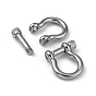 304 Stainless Steel D-Ring Anchor Shackle Clasps, for Bracelets Making