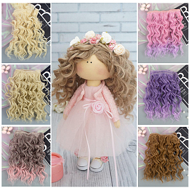High Temperature Fiber Long Instant Noodle Curly Hairstyle Doll Wig Hair, for DIY Girl BJD Makings Accessories