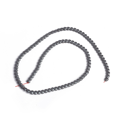 Non-magnetic Synthetic Hematite Beads Strands, Faceted, Heart