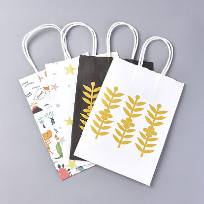Paper Bags, with Handles, Gift Bags, Shopping Bags, Rectangle