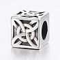 304 Stainless Steel Beads, Large Hole Beads, Cube