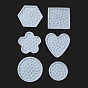Moldes de tapete de taza con textura de diamante de silicona, moldes de resina, para la fabricación artesanal de resina uv y resina epoxi, hexágono/cuadrado/flor/corazón/redondo