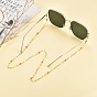 Brass Eyeglasses Chains, with Glass Beads, Neck Strap for Eyeglasses, with Silicone Loop Ends