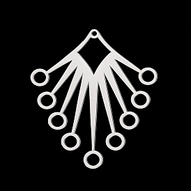 Ion Plating(IP) 201 Stainless Steel Chandelier Components Links, Laser Cut, Fan