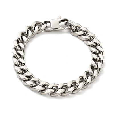 201 Stainless Steel Curb Chain Bracelet for Men Women