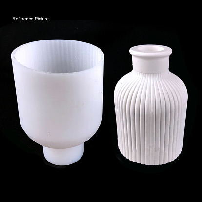 Moules en silicone pour vase à colonne rainuré bricolage, moules de résine, pour la résine UV, fabrication artisanale de résine époxy